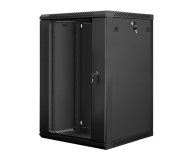 LANBERG Szafa instalacyjna wisząca 19'' 18U 600X600mm czarna (drzwi szklane) WF01-6618-10B - 455307 - zdjęcie 1